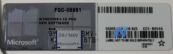 Global Activation Computer Software Windows 10 Professional OEM Sticker
