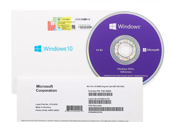 Original Windows 10 Pro License Key DVD Package 32 bit 64 bit
